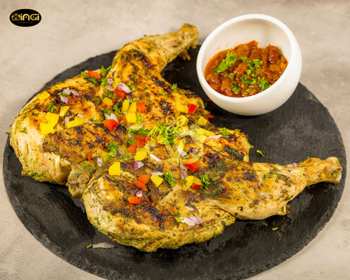 Poulet braisé entier fermier